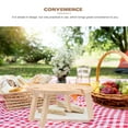 thumbnail image 3 of 1 Pce Table Ronde Portable en Bois Table de Rangement pour Collations Bureau de Service pour Aliments Table à Vin, 3 of 9