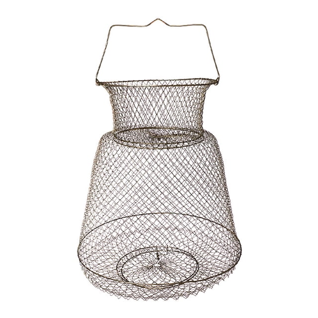 Foldable Metal Fish Net Fishing Basket Portable Fishing Cage Outdoor Fishing Tackle Accessories