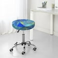 thumbnail image 4 of Uemuo Peacock Pattern Round Bar Stool Seat Covers Washable Stool Cushion Slipcover Elastic Bar Chair Covers-14 inch, 4 of 7