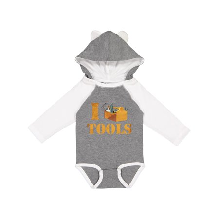 

Inktastic I Love Tools Gift Baby Boy or Baby Girl Long Sleeve Bodysuit