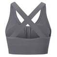 thumbnail image 4 of vigerkar Womens Zip Front Closure Sports Bra Zipper Wireless Seamless Comfort High Support Full Coverage, Running, Yoga, Gym (Grey, L), 4 of 9