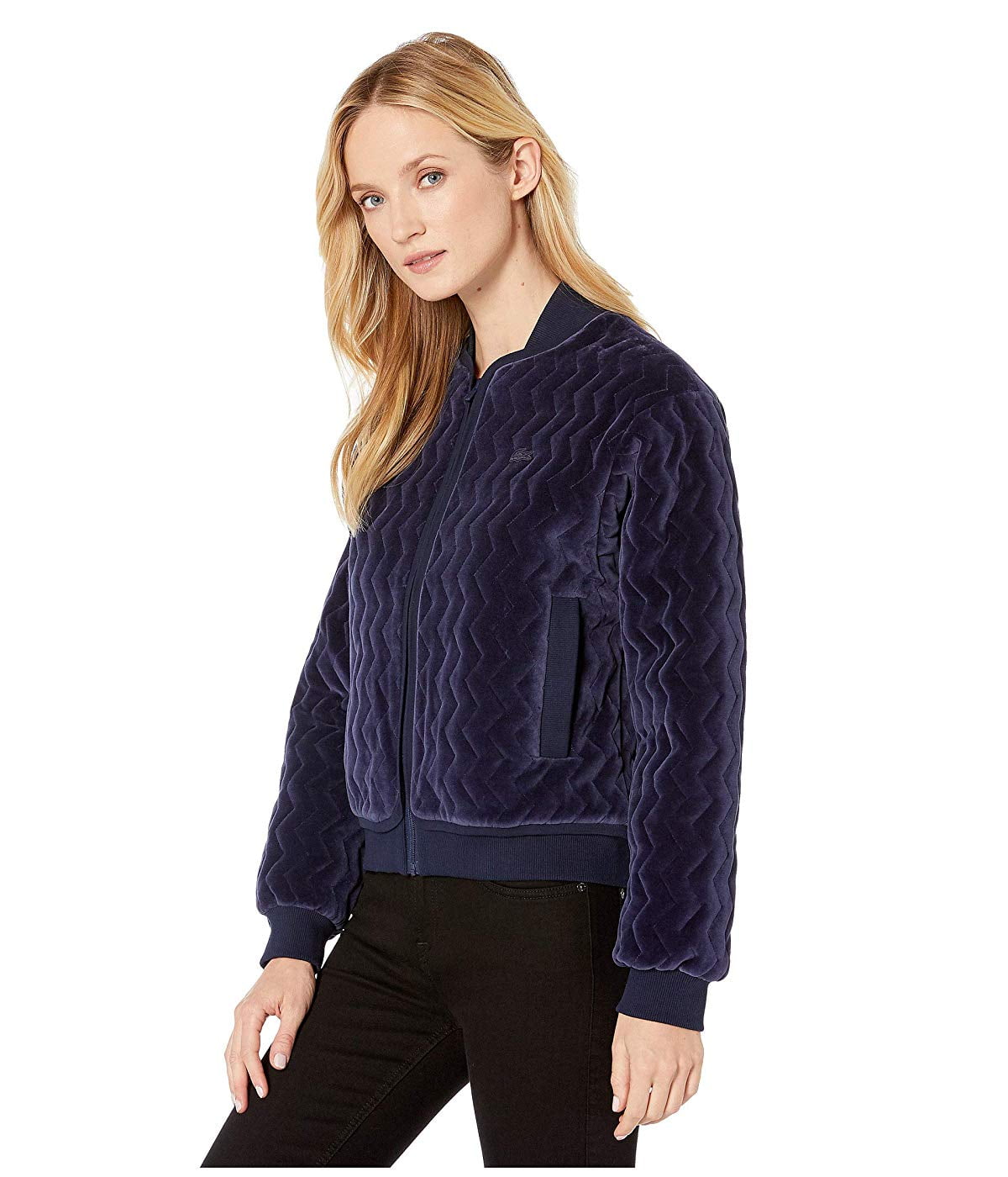 Lacoste Long Sleeve Velvet Pique Bomber 