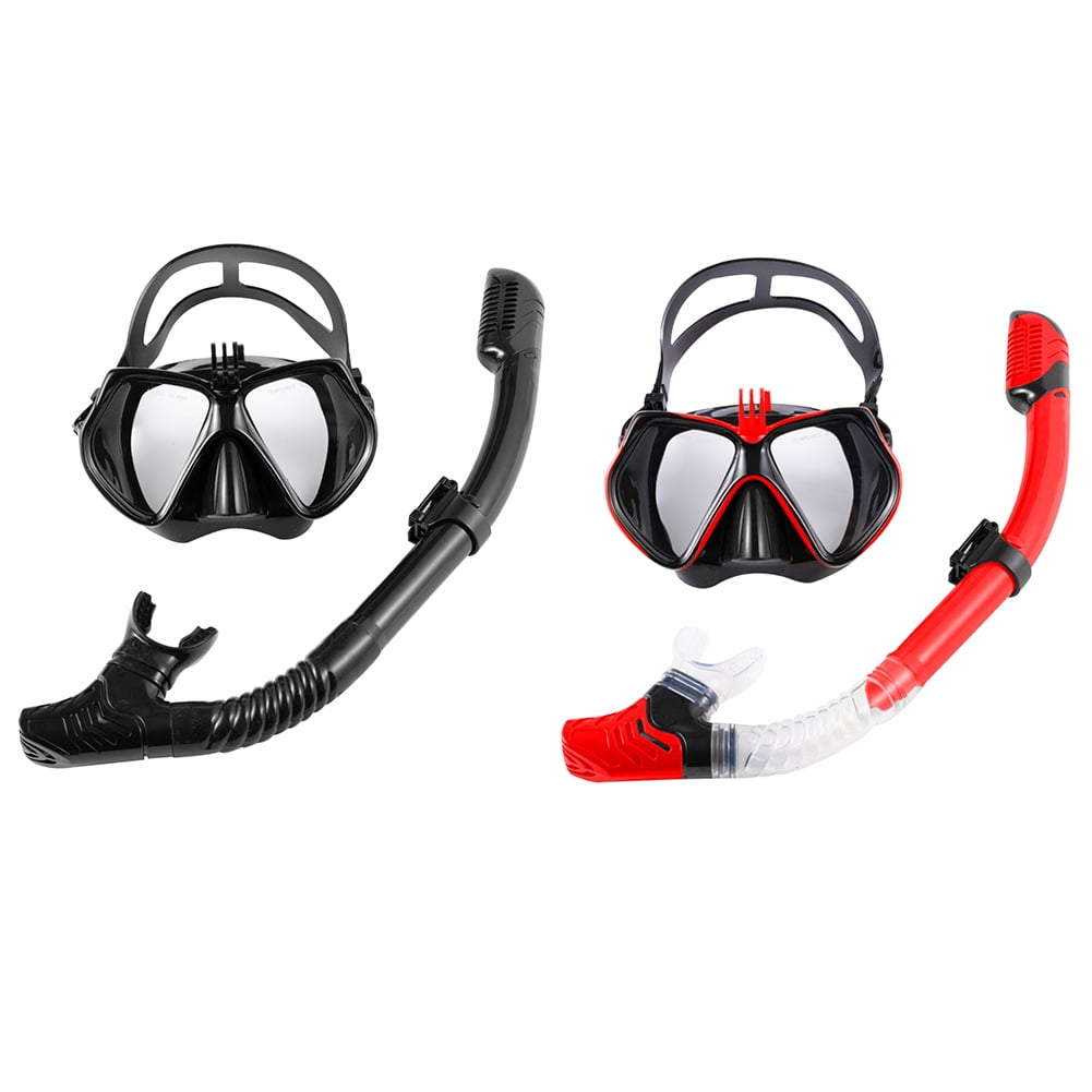 Diving Mask Scuba Snorkel Goggles Face Glasses With Breath Tube Set For Adult 