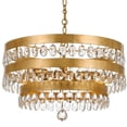 thumbnail image 3 of 6106-GA Crystorama Lighting Perla - Five Light Chandelier in Classic Style - 22 Inches Wide by 14.25 Inches High-Antique Gold Finish    -Traditional, 3 of 6