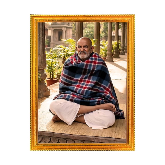 Neem Karoli Baba-Religious God Photo Frame for Home & Pooja Room Decor