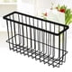 thumbnail image 4 of Estante organizador adhesivo para baño, ducha, cocina, almacenamiento de pared, sin perforaciones, cesta de alambre inoxidable (negro), 4 of 7