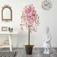 thumbnail image 3 of Nearly Natural 6ft. Cherry Blossom Artificial Tree in Decorative Metal Pail with Rope, 3 of 4