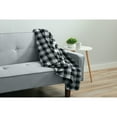 Sunbeam Electric Blanket Throw Fleece (50" x 60"), Black/White Plaid