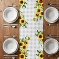 thumbnail image 6 of Farmhouse Cow Table Runner - 70 Inch Long, Kitchen Dining Table Runner Dresser Scarves, Pastoral Sunflower Botanical Gray Plaid Farmhouse Decor for Coffee Tables Wedding Party Banquet, 6 of 8