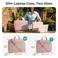 thumbnail image 2 of BAGSMART 15.6"-16" Laptop Shoulder Bag Laptop Sleeve Case Compatible with MacBook Pro, HP, Dell, Acer Aspire, Asus Notebook, Shockproof Soft Padded Zipper Cover Carrying Computer Bag, Quilted Pink, 2 of 8