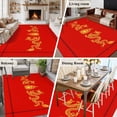 thumbnail image 6 of Area Rug 72×108in, Chinese Spring Festival Floor Carpet Living Room Rug, New Year Dragons on Red under Non-Slip Welcome Mat Indoor Rugs for Bedroom Dining Room, 6 of 9