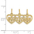 thumbnail image 3 of FB Jewels 14K Yellow Gold Triple Heart D/C Best Friends Break-apart Pendant, 3 of 3