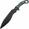 thumbnail image 2 of 15" Two Tone Frost Wood Kukri Black Hunting Knife with Leather Sheath, 2 of 5