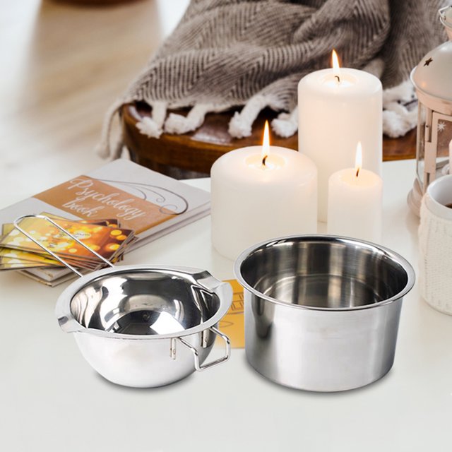 2 uds. De crisol de cera para velas, antioxidante, 400ml, crisol para derretir cera, suministros para hacer velas