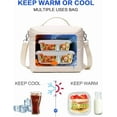 thumbnail image 3 of Cream Insulated Lightweight Waterproof Multiple Pockets Adjustable Shoulder Strap Nylon Cooler Bag, 3 of 6