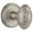 Satin Nickel, variant on Grandeur 824383 Georgetown Solid Brass Rose Privacy Knob Set - Brass