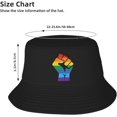 thumbnail image 2 of Bucket Hats Fashion Sun Cap Packable Outdoor Fisherman Hat for Women and Men Pride Heart Bucket Hats, 2 of 8