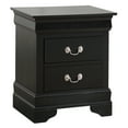 thumbnail image 2 of Louis Philippe 2-Drawer Black Nightstand (24"H x 21"W x 16"D), 2 of 6
