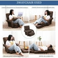thumbnail image 6 of FLOGUOR 42-Position Adjustable Floor Chair, Chaise Lounge Indoor, Folding Lazy Sofa with Armrests and a Pillow Padded Adults Gaming Chairs for Living Room, Bedroom Factory Price, 8803XM (Brown), 6 of 18