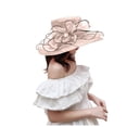 thumbnail image 3 of CAIXIA Kentucky Derby Hats Organza Cloche Bowler Hat Tea Party Hats for Women Hats Adjustable Wide Brim Fascinator Sun Hat Sun Visors for Women Uv Protection, 3 of 6