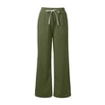 thumbnail image 4 of WERYOUNG Casual Loose Wide Leg Pants For Women Lightweight Long Trousers With Pockets Everyday Comfort Palazzo Pants For Women Breathable Bottom L, 4 of 6