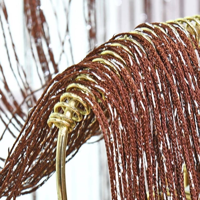 200cm x 100cm Door Window Solid Strip Tassel String Curtain Strip Tassel Drape Divider Sheer Home Decoration Valance