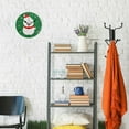 thumbnail image 4 of Dreamtimes Christmas Snowman Wall Clock, Silent Non Ticking Battery Operated Creative Decorative Round Clock for Kitchen, Living Room, Bathroom, Home School Office, 10 Inch, 4 of 7