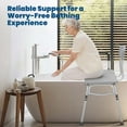 thumbnail image 4 of Naipo Transfer Bench for Bathtub, Height Adjustable Shower Bench Seat with Backrest, Bath Chair for Seniors, 300 Weight Capacity, 4 of 9