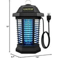 thumbnail image 2 of GOOTOP Bug Zapper Outdoor, Mosquito Zapper, Electric Fly Zapper, Mosquito Killer, Fly Traps, 3 Prong Plug, Flying Insects Zapper Indoor Outdoor 90-130V, 4200V, ABS Plastic Outer (Black), 2 of 8