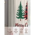 thumbnail image 2 of Red Plaid Christmas Sheer Curtains 45 Inch Length 2 Panels Set, Semi Transparent Voile Rod Pocket Curtains for Living Dining Room Bedroom Drapes Xmas Tree Vintage Winter Rustic, 2 of 8
