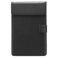 thumbnail image 1 of Uxcell 7.5"x4.7" Organizador de Padfolio de Negocios A6 Clipboard Negro Cuero PU Carpeta de Documentos Soporte de Bloc de Escritura, 1 of 6