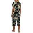 thumbnail image 7 of MINTREUS Women's Pajama Sets Short Sleeve Shirt and Capri Soft Pajama Sets with Pockets S-4XL, 7 of 7
