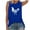 DT-Blue, variant on Women's Rooster Graphic Tank Top - Polyester Casual Summer & Country Wear, Cute for Farm & Outings
