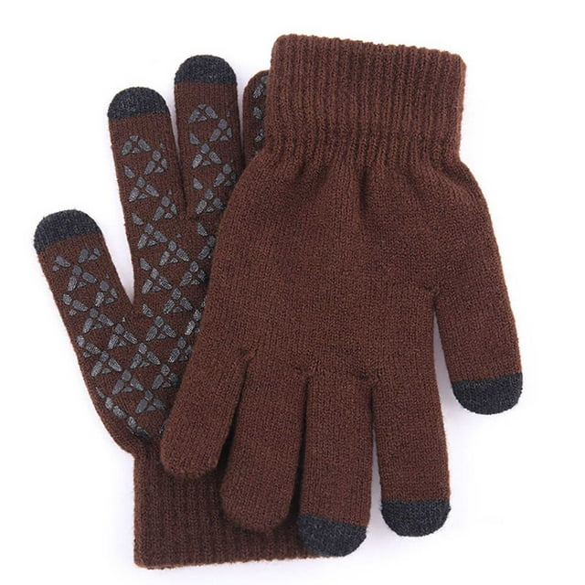 Roncen Unisex Winter Touch Screen Gloves, Soft Warm Fleece Lined with Knit Cuff for Texting & Outdoor Activities