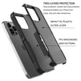 thumbnail image 6 of Apple iphone 15 Pro Phone Case with Tempered Glass Screen Protector, eBizWare Shockproof Case Cover for iphone 15 Pro, Heavy Duty Armor Full Body Protective Case -Black, 6 of 8