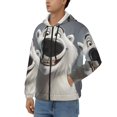 thumbnail image 3 of Wukai Smiling Polar Bear Print Men's Zip-Up Hoodie,Fleece Full-Zip Hoodie for Men, Hooded Sweatshirt-Medium, 3 of 5