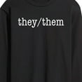 thumbnail image 3 of Instant Message - They Them Pronouns - Men's Long Sleeve Graphic T-Shirt, 3 of 6