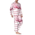 thumbnail image 3 of Bingfone Men'S Pajama Set 2 Piece Loungewear Pjs, Long Sleeve With Pajama Pants-Flamingo, 3 of 9