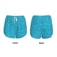 thumbnail image 6 of Sigee Blue Glitter for Women's Athletic Shorts High Waisted Running Shorts Pocket Sporty Short Gym Elastic Workout ShortsSmall, 6 of 9