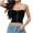 Black, variant on Women's Push Up Bra Clubwear Party Chain Corset Bustier Crop Top Bralet with Detachable Strap Red L