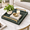Green-17" x 12" x 2.5", variant on Blue 20" x 20" x 3" Large Square Decorative Serving Tray with Handles for Ottoman and Coffee Table