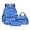 Blue Dog Paw Bone, variant on Xoenoiee Music Note Print Backpack with Lunch Bags and Pencil Case Set of 3 Elementary School Bags Bookbag for Kids Girls Teens Large Capacity Bagpack Rucksack Travel Outdoor Daypack