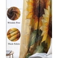 thumbnail image 3 of Sunflowers Kitchen Curtains Abstract Oil Painting Floral Leaf Plant Cafe Short Curtains for Bathroom Blackout Window Curtain Grommet Small Window Treatment Drapes for Bedroom Living Room 52"x45"x2, 3 of 9