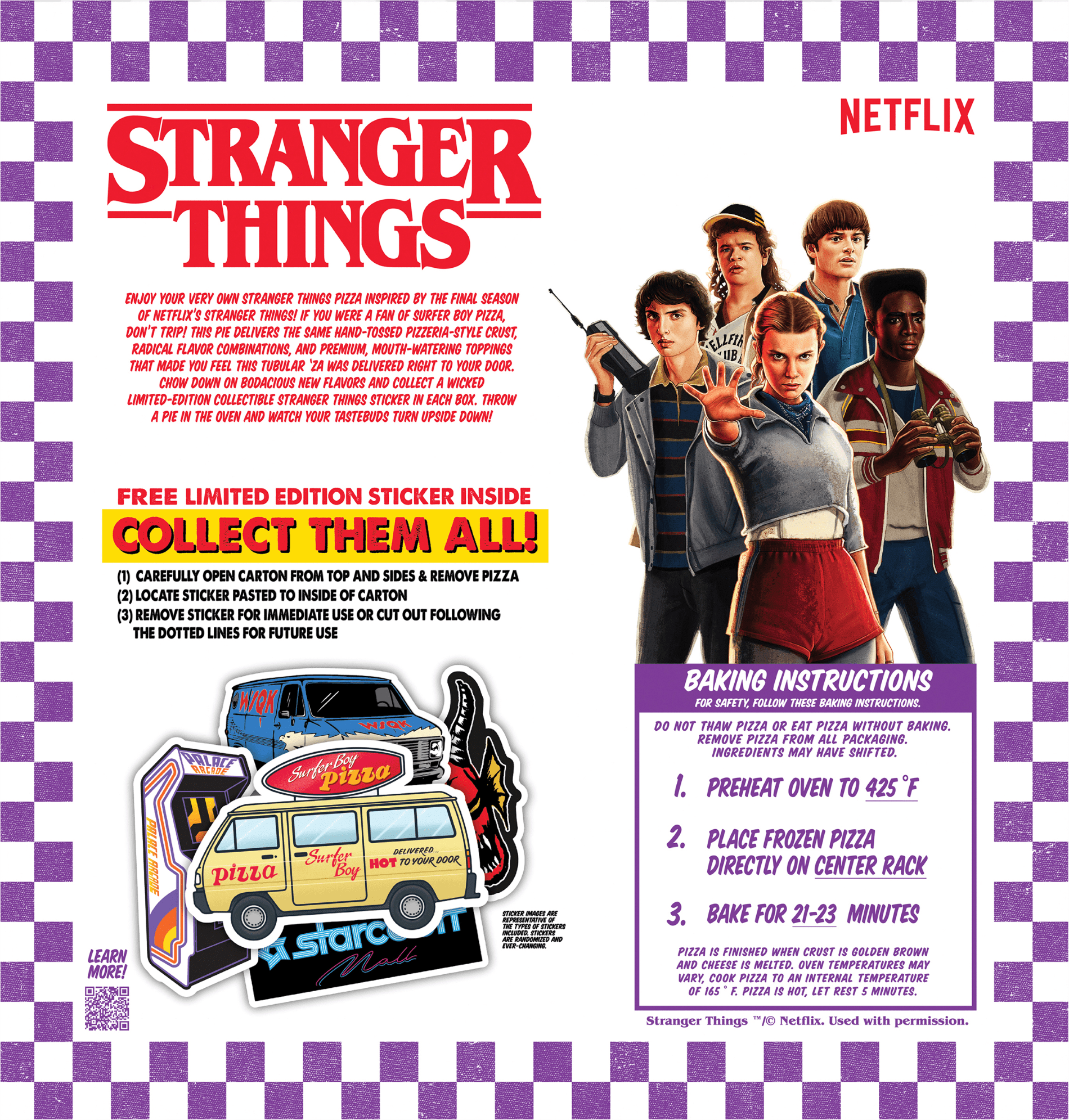 Netflix Stranger Things Hand-Tossed Crust Starcourt Mall Supreme Pizza, Rich Tomato Sauce, 25.2 oz (Frozen)