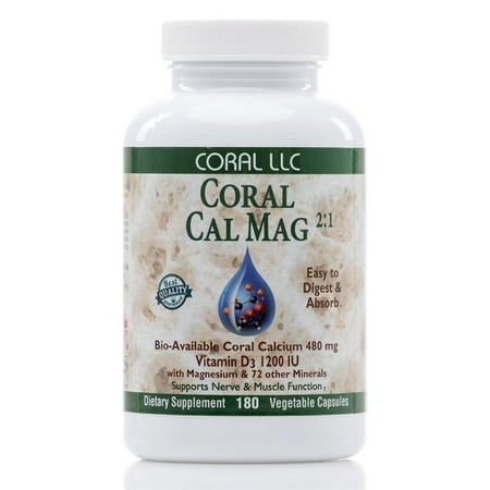 Coral LLC calcium magnésium 2: 1, 180 Ct