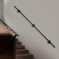 thumbnail image 4 of 5 FT Iron Handrail Steps Stair Grab Bar Kit Outdoor/Indoor Hand Rail Safe Railings, 4 of 13