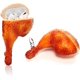 thumbnail image 1 of Funda de silicona para Airpods Pro compatible con Airpods Pro Funda divertida con dibujos animados en 3D [Serie de comida simulada] (muslo de pollo), 1 of 5