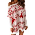 thumbnail image 1 of Snow Deer Pattern Vestido corto sin tirantes Casual Women Daily Outfit (Blanco XL) Tmvgtek Para estrenar, 1 of 2