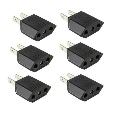 Insten 6X Europe to US Adapter EU to US Travel Adapter Power Converter AC Wall