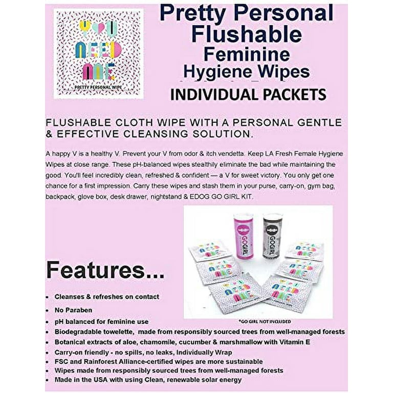  GoGirl Female Urination Device, Lavender & Waterproof for  Spills & Splashes Tote Holder. Feminine Natural Wipes & Extra Zip Baggies 5  Tote Color Choices (Pink Tote) : Health & Household